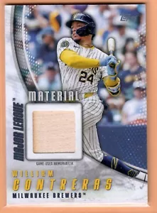 2025 Topps Serie 1 William Contreras Major League Material Bat Brewers SP - Bild 1 von 2