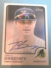 2022 Topps Heritage Minor League Trey Sweeney Real One Auto N.Y. Yankees
