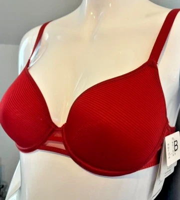 Nuevo espaciador de sujetador Passionata de Chantelle Nais, nuevo con etiquetas 32B color rojo Foto 1 de 4