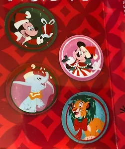 Disney Classics Weihnachten Mickey Minnie Simba Dumbo Feiertag Teller 4er Set Neu - Bild 1 von 6