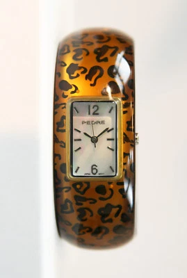 Reloj brazalete mujer Pedre estampado leopardo resina 3006SX. Como nuevo. Foto 1 de 2