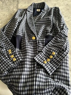 Blazer Cabi The Explorer Checkup para mujer L azul a cuadros clásico elástico 5848 Foto 1 de 3