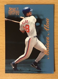 1996 SELECT CERTIFIED BASEBALL CERTIFIED BLUE MOISES ALOU MONTREAL EXPOS ASTRO 2