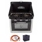 Portable Gas Oven & Stove 2 Burner Cooktop Stainless Steel Camping Cooker CO-01