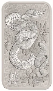 Lingotes de plata Lunar Snake 1 oz plata 99.99 Australia 2025 Perth Mint en cápsula - Imagen 1 de 6