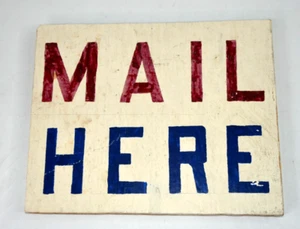 Vintage US Post Office Sign Wood Handpainted Single Sided 9x11" Montana - Picture 1 of 3