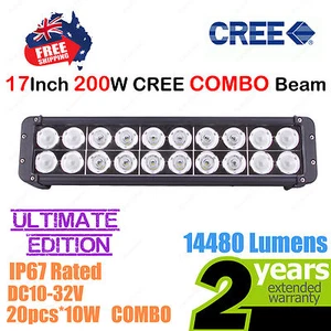 17inch 200W CREE LED Light Bar High Output Ultimate Edition Double Row COMBO - Picture 1 of 3