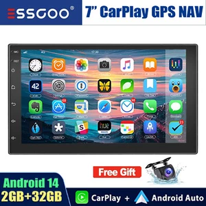 7" Android14 2Din Car Stereo Radio Touch Screen 2+32G Audio Bluetooth FM SWC+AHD - Imagen 1 de 13