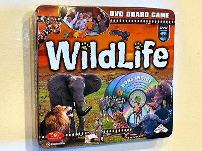 Safari Animals WILDLIFE DVD Board Game Collectible TIN Imagination NEW Wild Life - Image 1 of 4