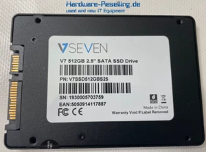 V7 SSD 512 Go 2,5" SATA III 6G V7SSD512GBS25 5050914117887 - Afbeelding 1 van 1
