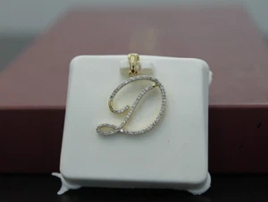 Colgante Diamante Inicial D Plata 925 Alfabeto Colgante Inicial Dije Colgante - Imagen 1 de 3