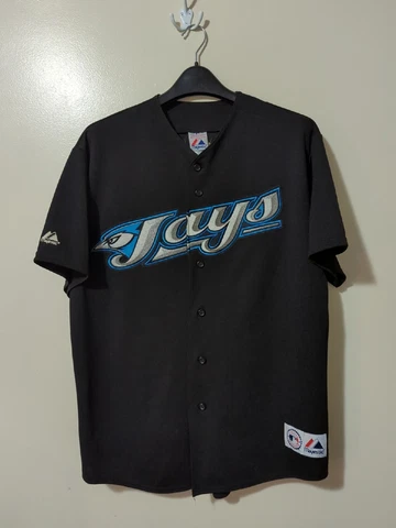VtG Toronto Blue Jays Majestic Vernon Wells Black Jersey Men XL S5 Cover