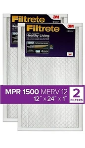 Filtrete 12x24x1 AC Furnace Air Filter MPR 1500 Healthy Living Ultra Allergen... - Picture 1 of 5