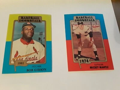 1980 BASEBALL IMMORTALS  YOU PICK RUTH BERRA COBB MANTLE GIBSON AARON PRICE DROP - Image 1 of 4