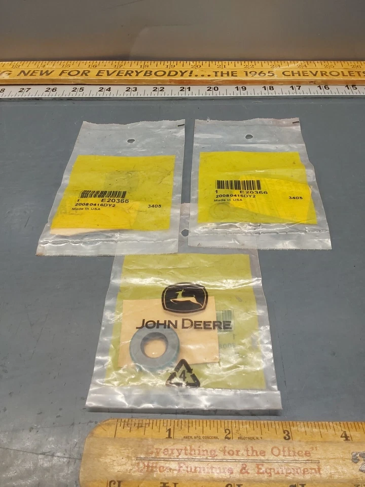 Paquete de 3 sellos originales John Deere E20366, caja de cambios. Rastrillo de heno  Foto 1 de 1