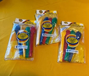 Picnic 3 In One Cutlery Flatware Camping Hiking EZ Does It Utensil Spoon Fork - Picture 1 of 3