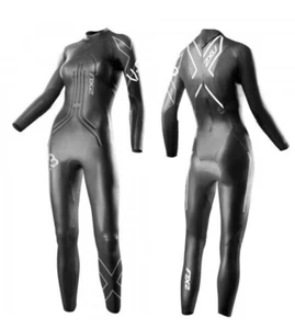 Nuevo traje de neopreno 2XU para mujer V:3 Velocity X-Small negro/plateado WW3418c - Imagen 1 de 2