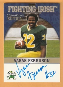 Vagas Ferguson Notre Dame Irish AUTO 2003 TK Legacy Richmond Indiana - Picture 1 of 2