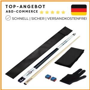 Billard Queue 57" Set – Ahorn Pool Cue mit Edelstahl-Gelenk & Tasche, rutschfes - Bild 1 von 7