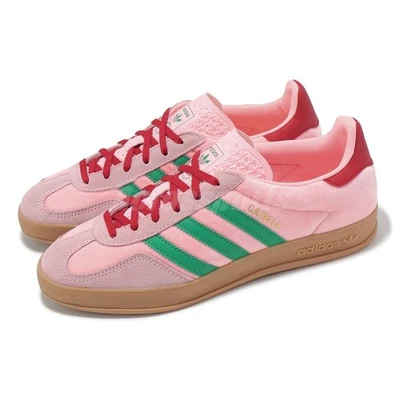 adidas Originals Gazelle Indoor W Glow Pink Court Green Gum Women Casual JI2713 - Immagine 1 di 4