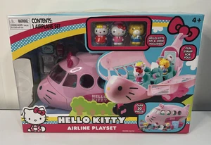 Sanrio Pink Hello Kitty Airline Airplane Playset NEW - Picture 1 of 5
