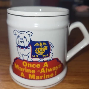 USMC Once a Marine Always A Marine Coffee Cup Vintage - Picture 1 of 9
