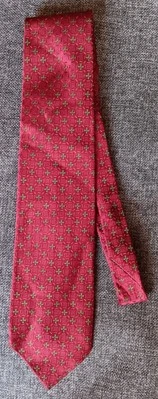 Corbata de vestir años 70 80 90 Y2K para hombre Tino Cosma rojo con verde 3,5 ancho 57 largo Foto 1 de 4
