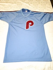 Vintage Philadelphia Phillies Men Single Stitch Jersey T-Shirt Blank Back USA L - Picture 1 of 7