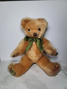 Vintage MERRYTHOUGHT Jointed Teddy Bear HARRODS Exclusive 12" Mohair Tags - Picture 1 of 6