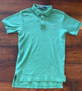 Vintage Made In USA Polo By Ralph Lauren Grün Orange Logo Poloshirt M 80er 90er - Bild 1 von 5