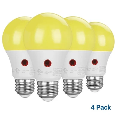 DEWENWILS 4-Pack Sensor de Luz A19 Lâmpadas LED Lâmpadas de Segurança LED para Varanda - Imagem 1 de 4