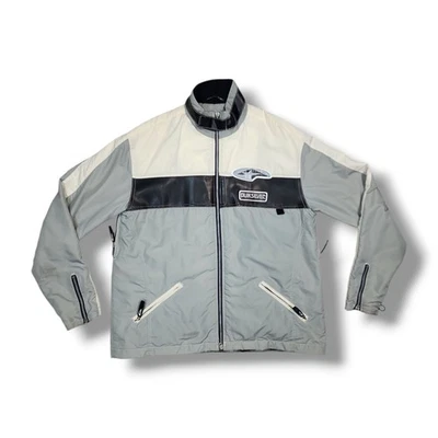 Vintage Quicksilver Genuine Parts Snow Jacket Black/Grey/White Size Large Flaws - Image 1 of 4