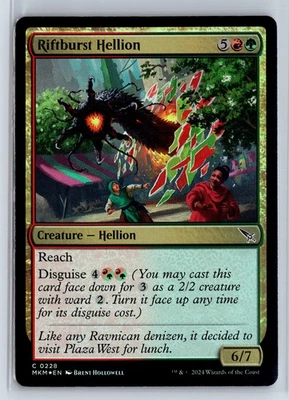 FOIL Riftburst Hellion Murders at Karlov Manor – MTG Magic the Gathering Card - Image 1 of 4