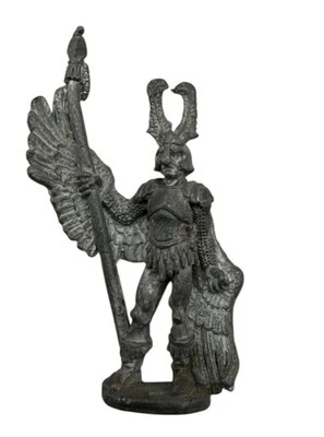 Wind Lord (Ral Partha) 1979 Lead Miniature, Unpainted, 80s Paladin w/Wings - Image 1 of 4