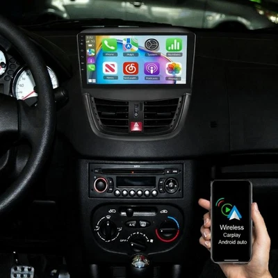 KHH Für Peugeot 207 2006-2015 CarPlay Android 13.0 Autoradio BT GPS Navi DAB+ 2+64GB
