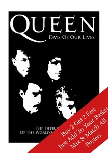 Queen Poster A2 A3 A4 Wall Art Print | Days of Our Lives | Music Band Gift - Picture 1 of 13