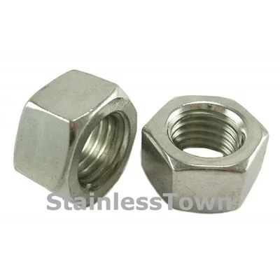 STAINLESSTOWN Stainless Steel Hex Nuts 18-8 Pick a Size from 2-56 to 1 inch