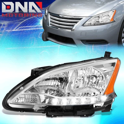 For 2013-2015 Nissan Sentra Left Driver Side OE Style LED DRL Headlight Chrome - Image 1 of 4