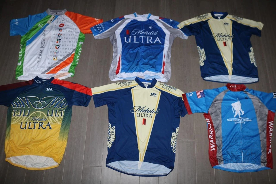 LOTE 6 CAMISETAS DE CICLISMO PARA HOMBRE VOLER MICHELOB ULTRA HERIDO GUERRERO PRIMAL 2XL XXL Foto 1 de 4