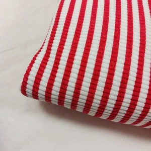 Red and White Candy Cane Stripe Jersey Knit Fabric 68"x1+yard NEW, Cut - Picture 1 of 4