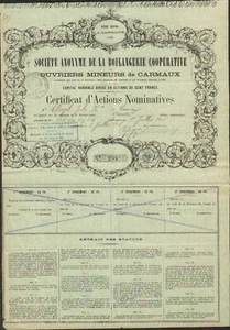 RARE => BOULANGERIE COOPÉRATIVE des OUVRIERS MINEURS DE CARMAUX (TARN 81) (H) - Picture 1 of 1