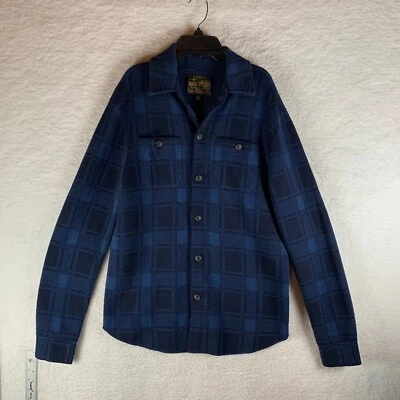 Camisa manga larga de franela azul a cuadros con botones talla S 8770 Lucky Brand para hombre Foto 1 de 4