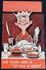 Carte Postale Vintage Boy Scouts 1958 Garçon portant la couronne nourriture adaptée à un roi P11