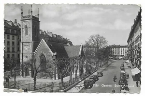 Ginebra Suiza Postal Iglesia de la Santísima Trinidad Circa 1937 - Imagen 1 de 2