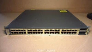 Cisco WS-C3750E-48TD-E V01 GIGABIT Switch 48x 10/100/1000 2x GBIC INCL RACK EARS - Afbeelding 1 van 3