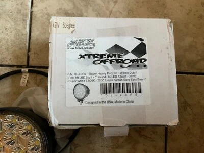 Luz LED Xtreme Off-Road Brite Lites SPOT LIGHT BL-LBP5 42 watt 3amp 2550 lúmens - Imagem 1 de 2