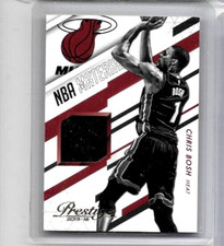 CHRIS BOSH 2015-16 PANINI PRESTIGE NBA MATERIALS GAME USED JERSEY