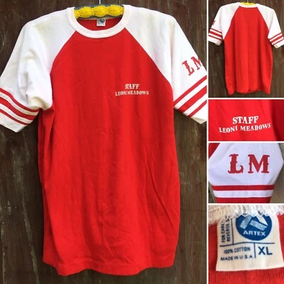 Винтажная футболка STAFF LEONI MEADOWS LM XL США реглан Artex 70-е 80-е - Изображение 1 из 4