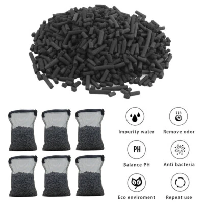 Activated Carbon Aquarium Filter Media Mesh Bag Accessories Pond Canister Filter