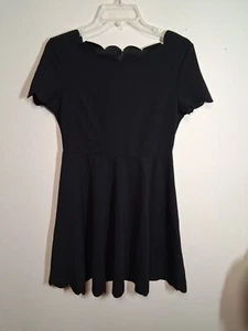 Shein Kleid Business Freizeit Boho gewellter Rand Retro Fit ausgestellt schwarz Gr. Small - Bild 1 von 6